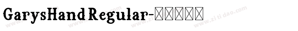 GarysHand Regular字体转换